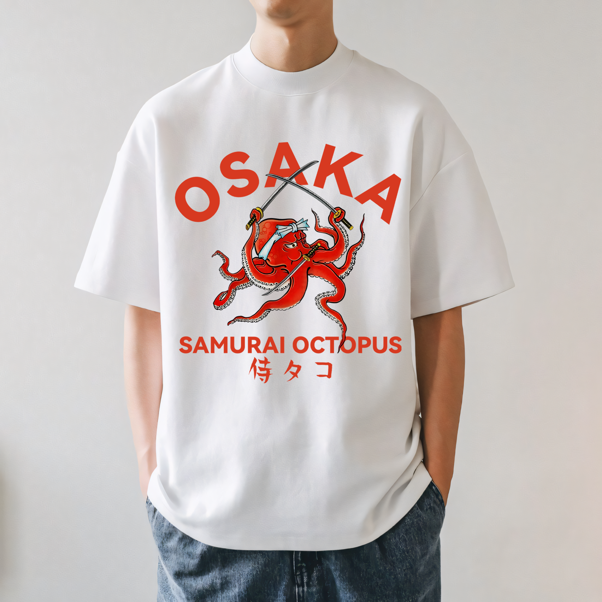 Samurai Octopus Japanese Style Classic Tee