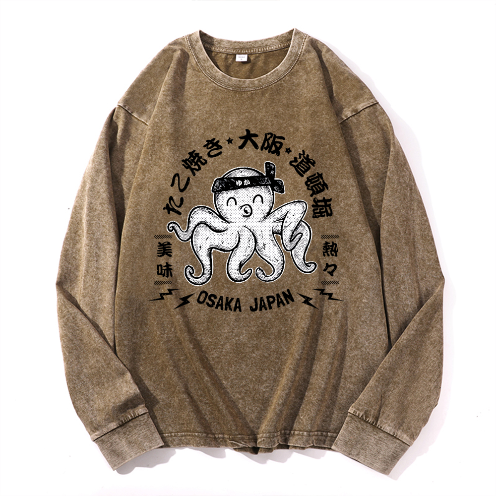 Vintage Cotton Wash Crewneck Sweatshirt