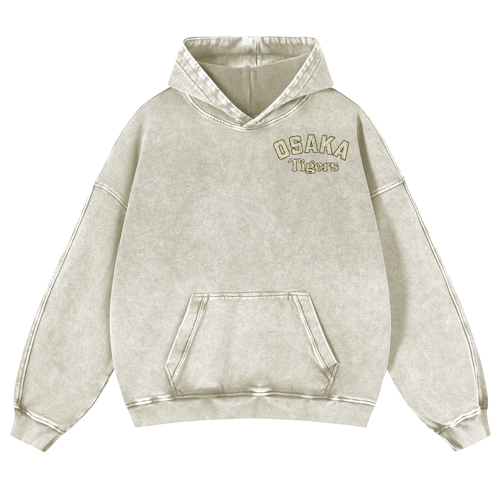 Osaka Tiger 1935 Vintage Washed Cotton Back Art Hoodie