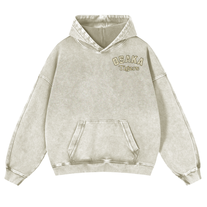 Osaka Tiger 1935 Vintage Washed Cotton Back Art Hoodie