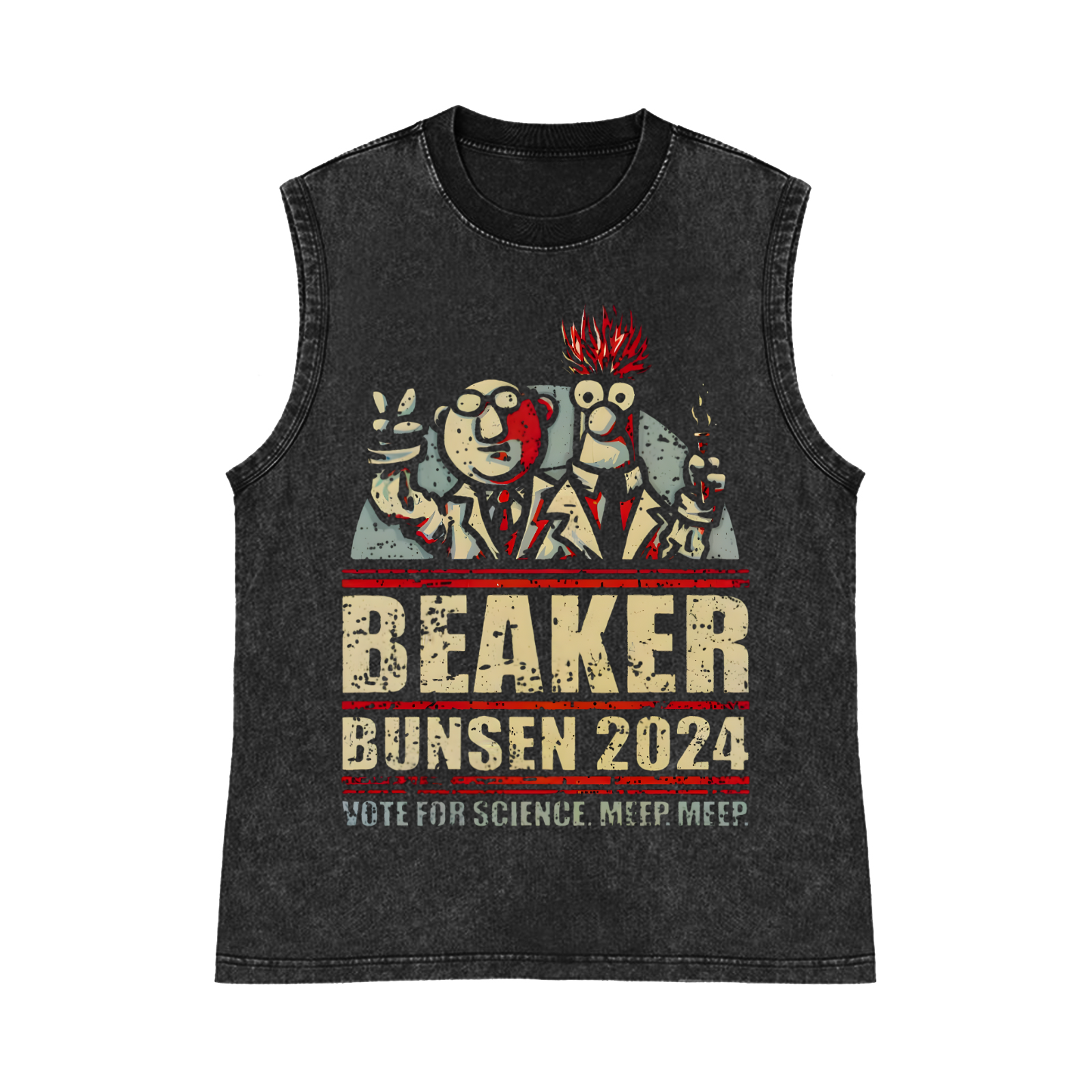 Beaker Bunsen 2024 Pure Cotton Wash-Dyed Sleeveless Tank Top