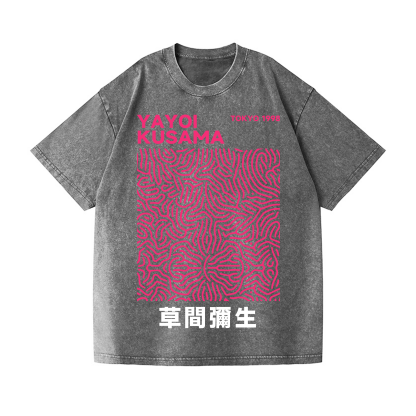 Yayoi Kusama Vintage Wash Japanese Design T-Shirt