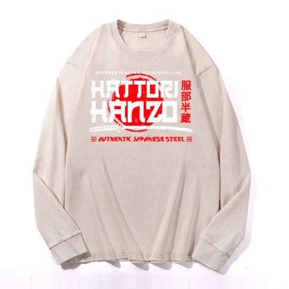 Hattori Hanzo Okinawa Japan Vintage Cotton Wash Crewneck Sweatshirt