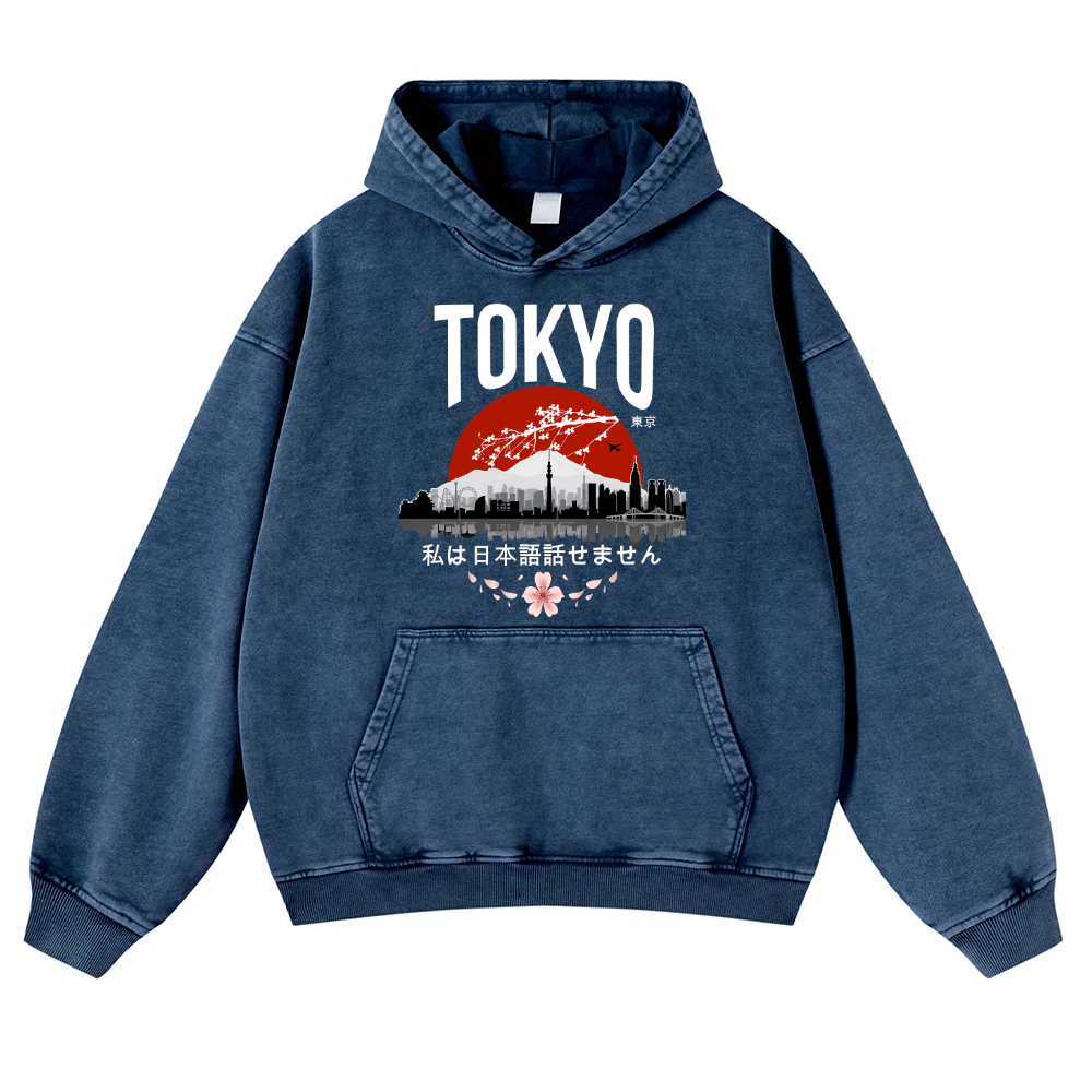 The Beauty of Tokyo Vintage Washed Thick Cotton Hoodie
