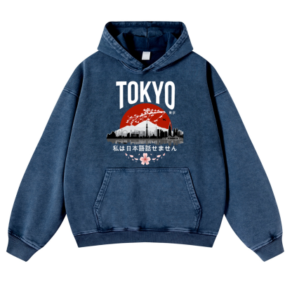 The Beauty of Tokyo Vintage Washed Thick Cotton Hoodie