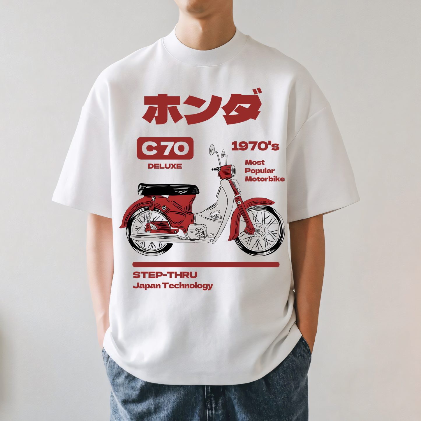 Motorcycle Bike Japanese Style Classic Tee