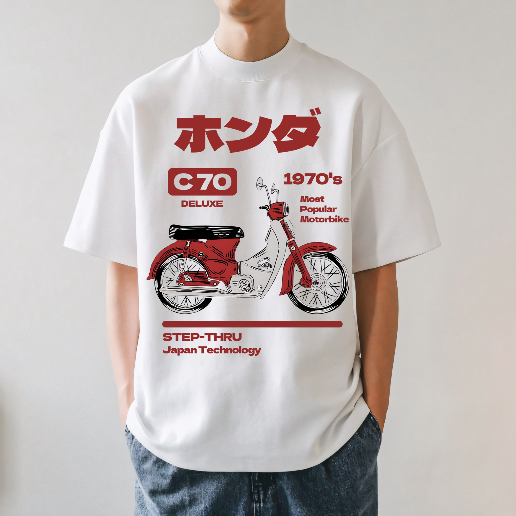 Motorcycle Bike Japanese Style Classic Tee
