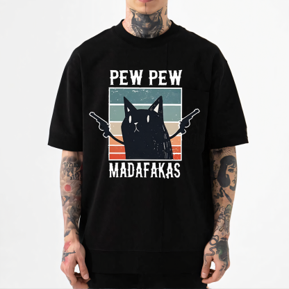 Pew Pew Madafakas Cat Japanese Style Classic Tee