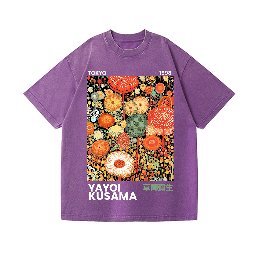 Yayoi Kusama Vintage Wash Japanese Design T-Shirt