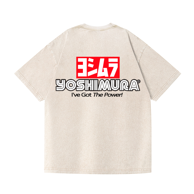 Yoshimura Vintage Wash Japanese Design Back Art T-Shirt