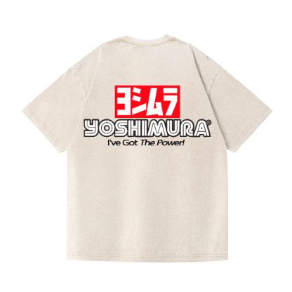 Yoshimura Vintage Wash Japanese Design Back Art T-Shirt