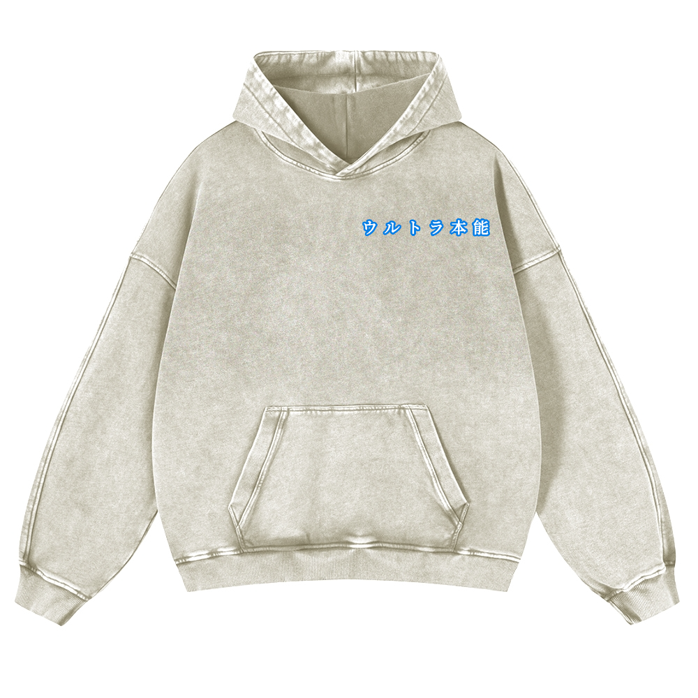 Son Goku Vintage Washed Cotton Back Art Hoodie
