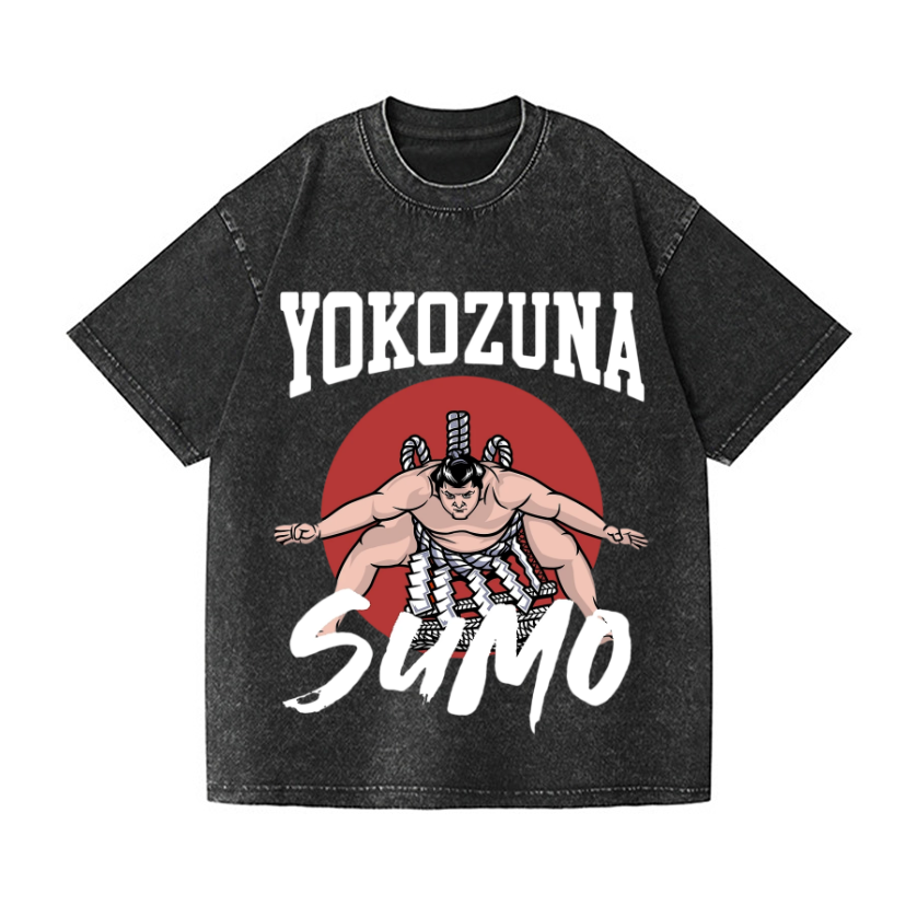 Yokozuna The Highest Honor in Sumo Vintage Wash Japanese Design T-Shirt