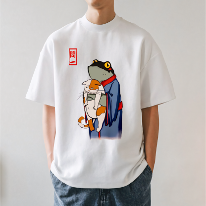 Frog And Cat Japanese Style Classic Tee