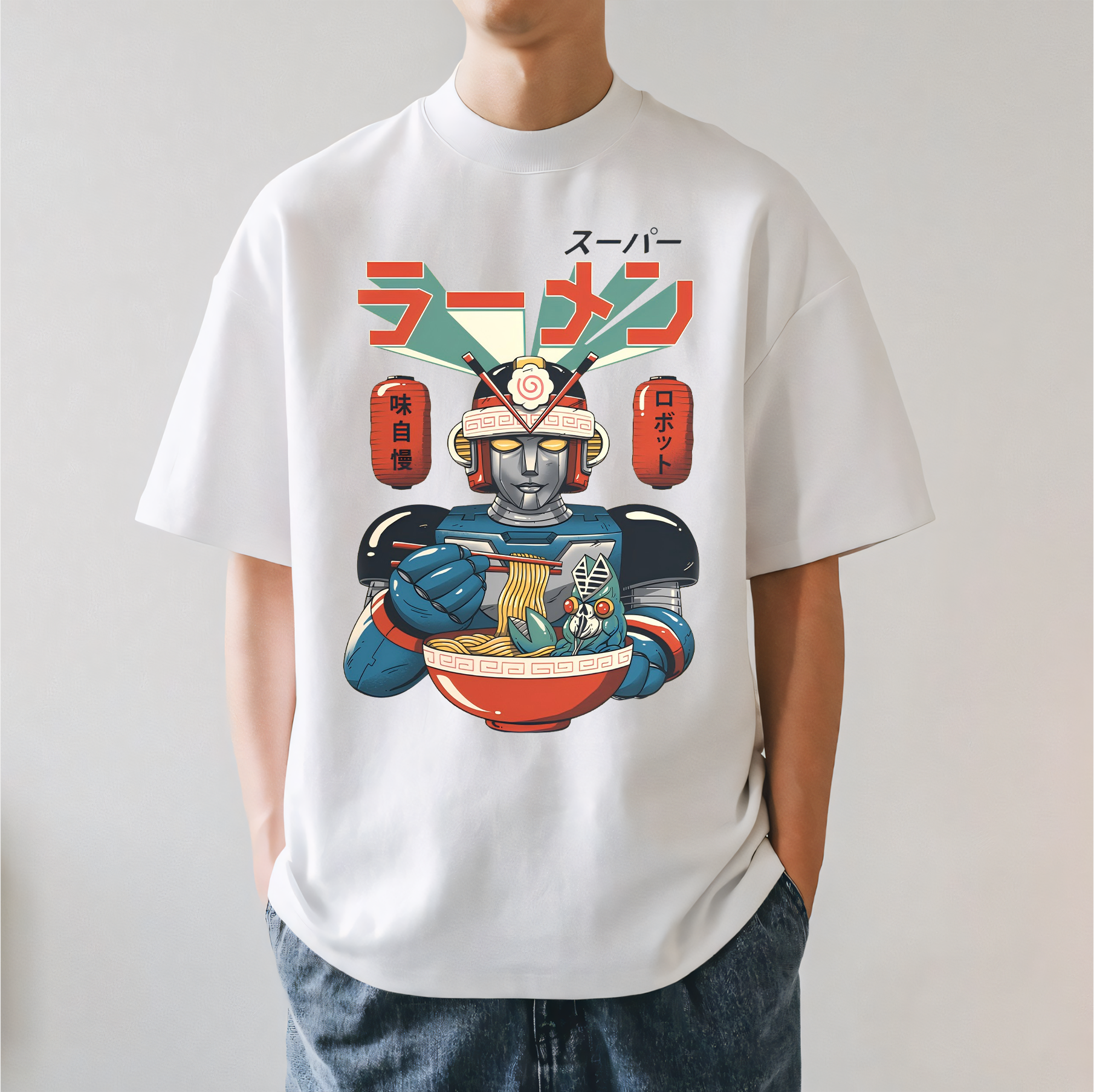 Robot Ramen Japanese Style Classic Tee