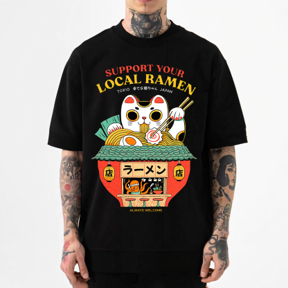 Cat Ramen Japanese Style Classic Tee