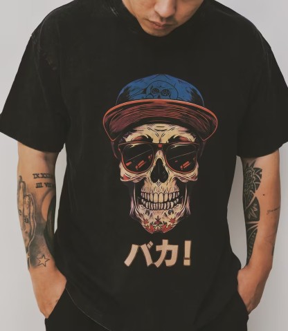 Vintage Wash Japanese Design T-Shirt