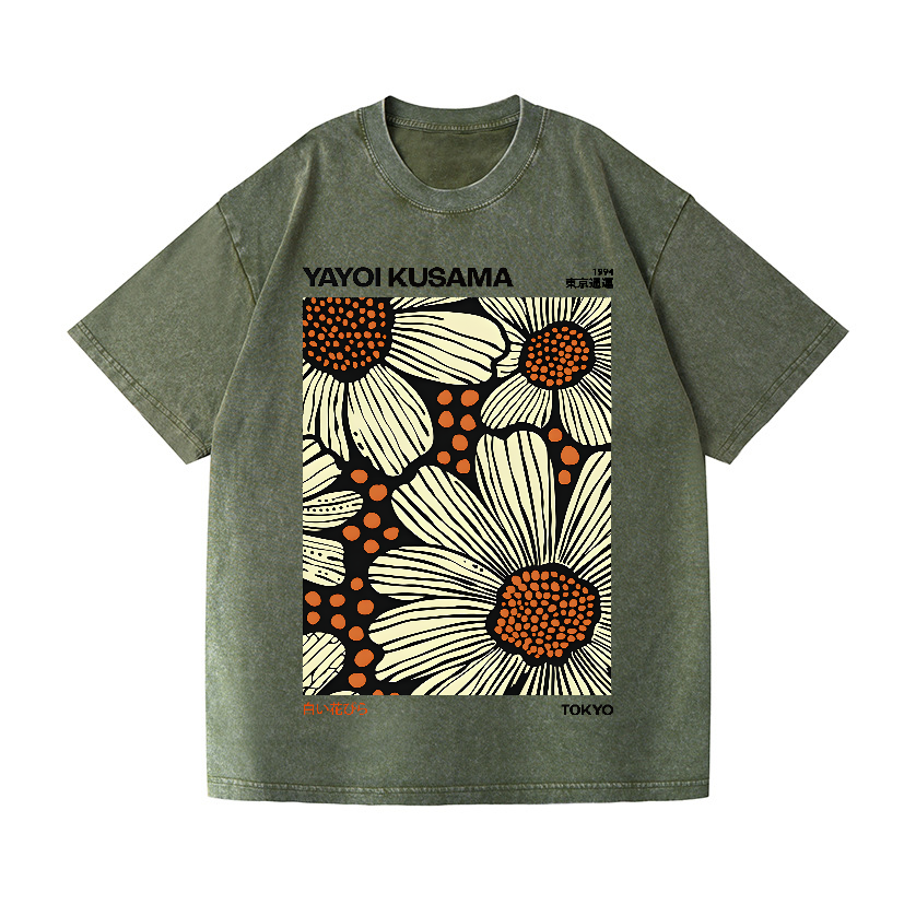 Yayoi Kusama Vintage Wash Japanese Design T-Shirt