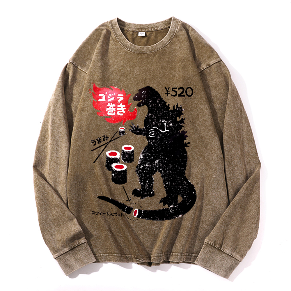 Vintage Cotton Wash Crewneck Sweatshirt