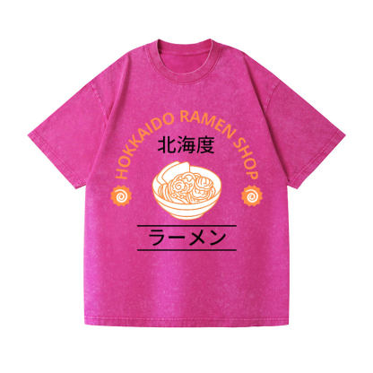 Hokkaido Ramen Shop Vintage Wash Japanese Design T-Shirt