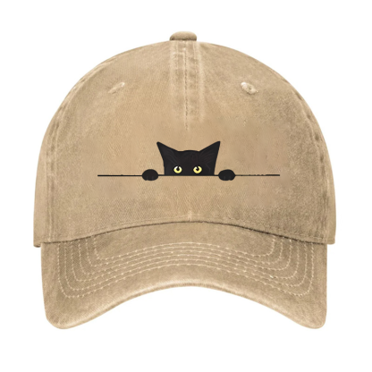 Black Cat Vintage Cotton Cap