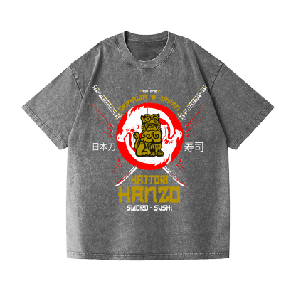 Hattori Hanzo Okinawa Japan Vintage Wash Japanese Design T-Shirt