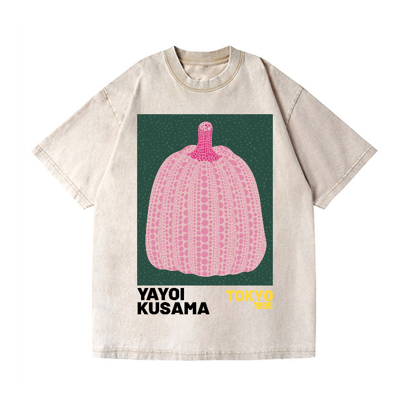Yayoi Kusama Pumpkin Vintage Wash Japanese Design T-Shirt