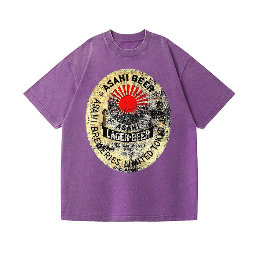 Asahi Beer Vintage Wash Japanese Design T-Shirt