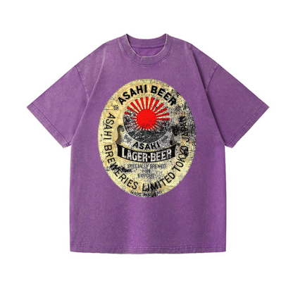 Asahi Beer Vintage Wash Japanese Design T-Shirt
