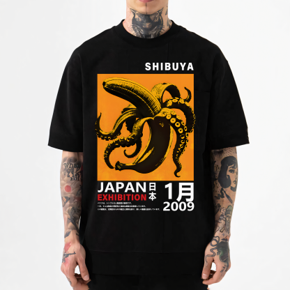 Shibuya Banana Octopus Japanese Style Classic Tee
