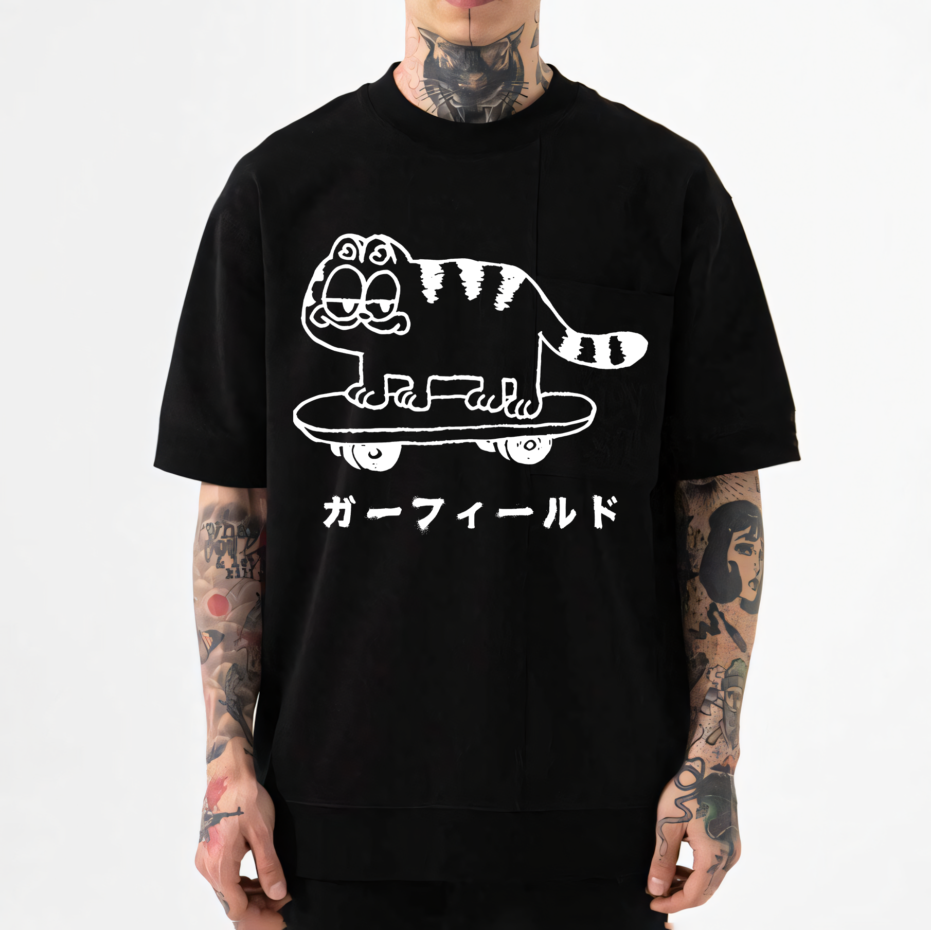 Garfield Cat Japanese Style Classic Tee