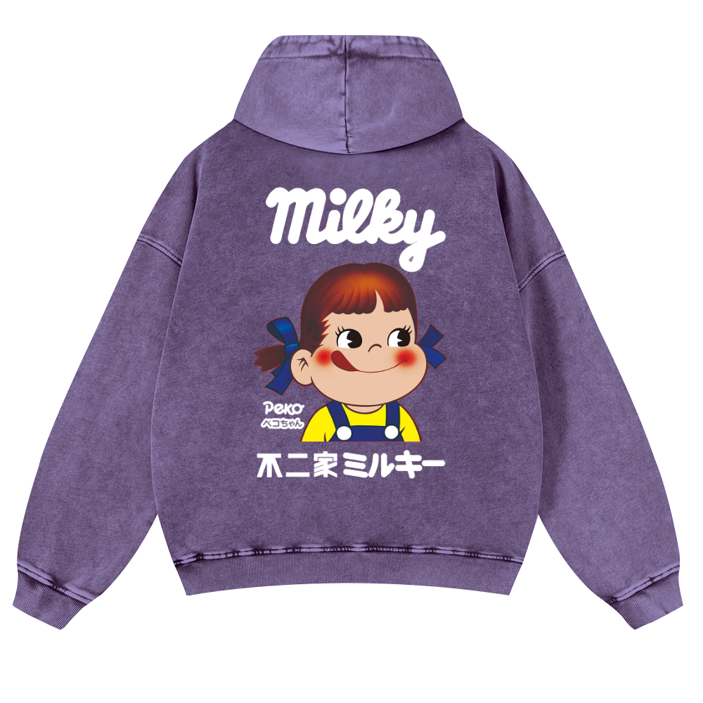 Fujiya Vintage Washed Cotton Back Art Hoodie