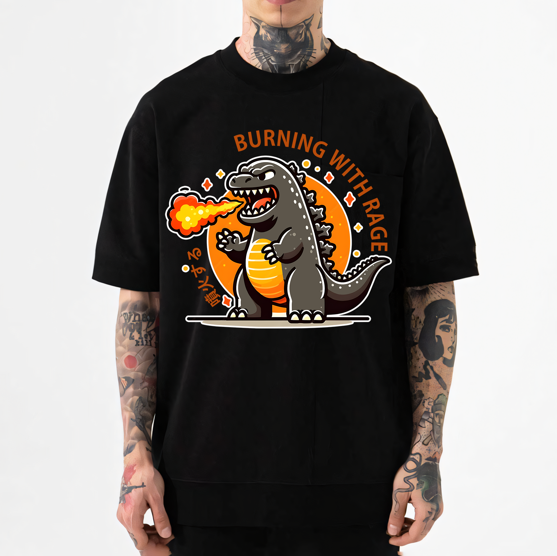 Burning Godzilla Japanese Style Classic Tee