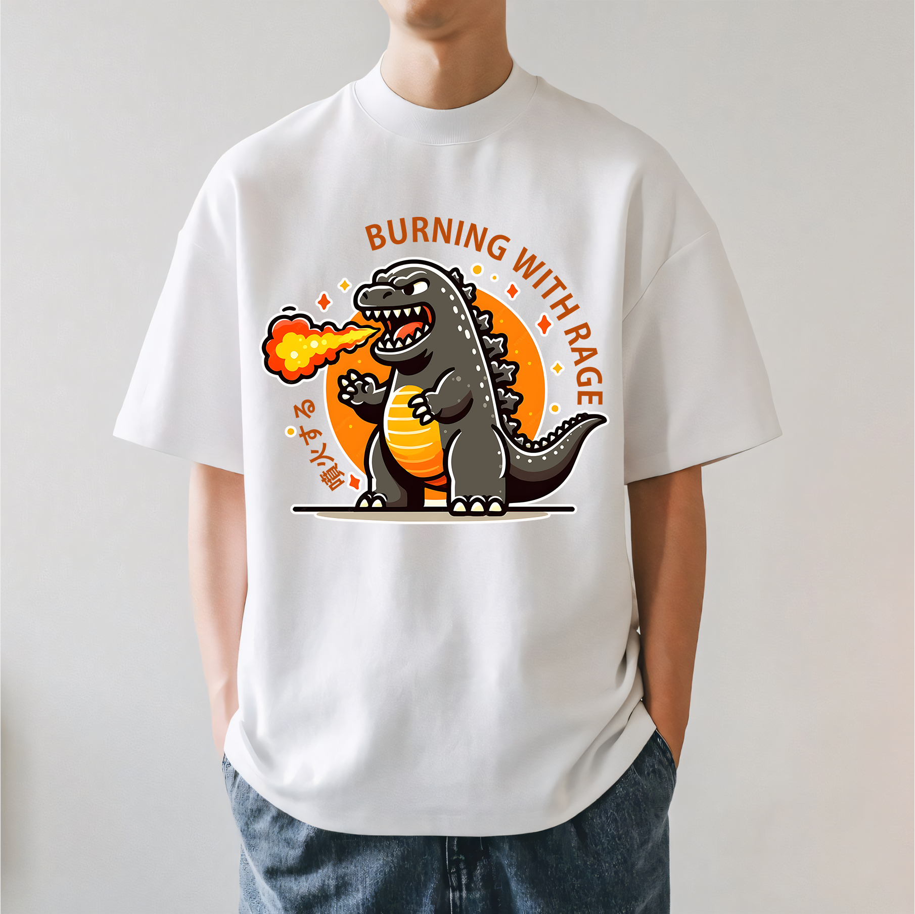 Burning Godzilla Japanese Style Classic Tee