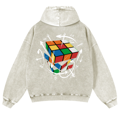 The Cube's Formula Vintage Washed Cotton Back Art Hoodie
