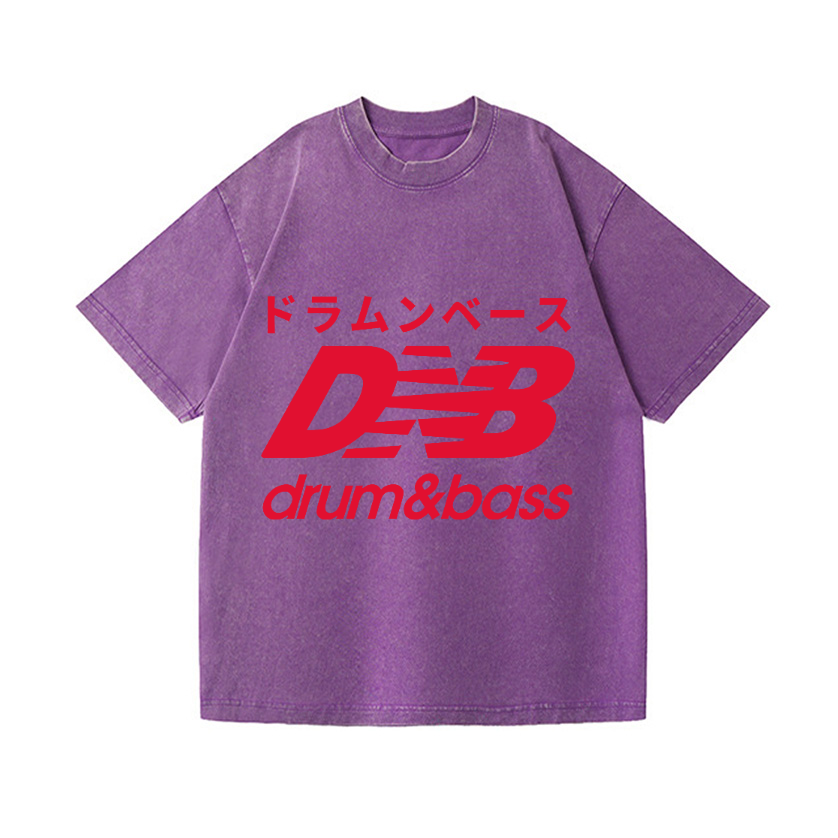 Drum and Bass Vintage Wash Japanese Design T-Shirt