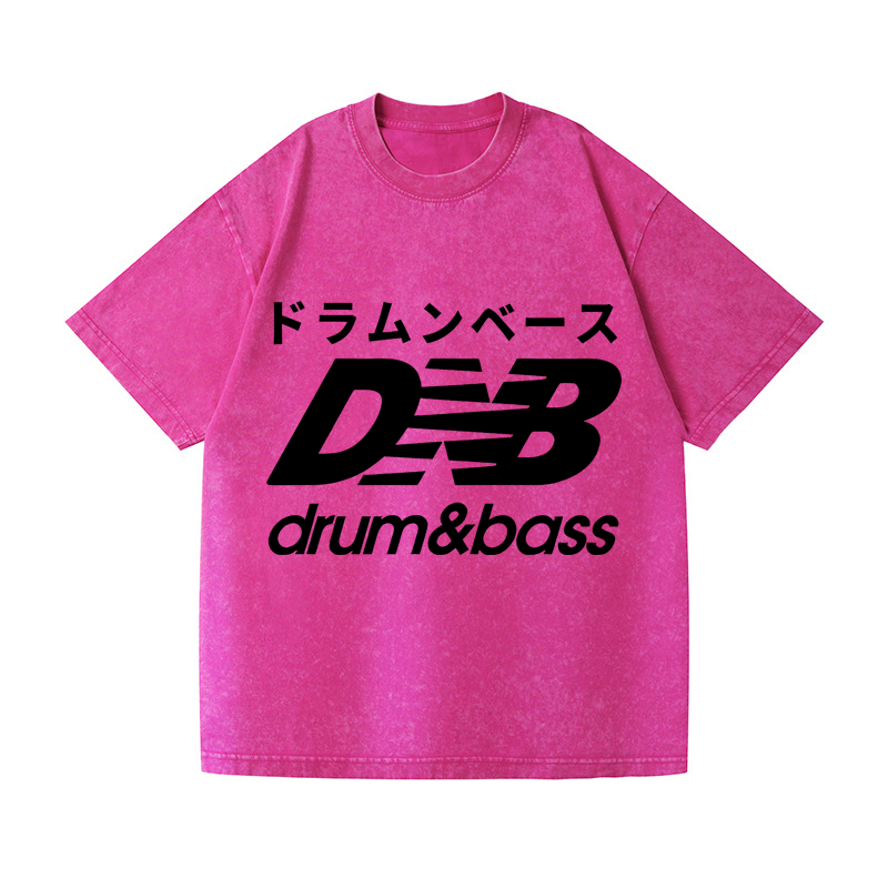 Drum and Bass Vintage Wash Japanese Design T-Shirt