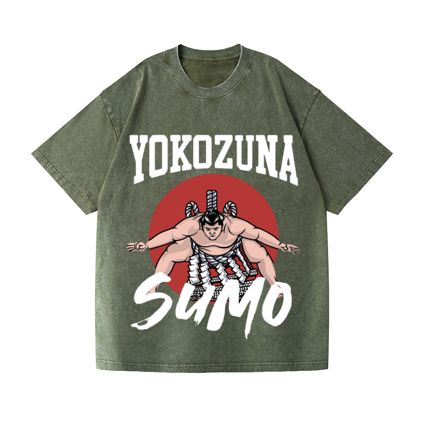 Yokozuna The Highest Honor in Sumo Vintage Wash Japanese Design T-Shirt