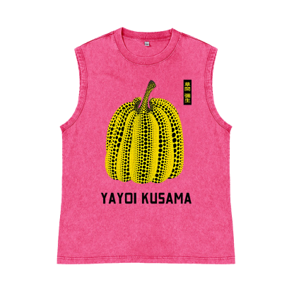 Yayoi Kusama Pumpkin Pure Cotton Wash-Dyed Sleeveless Tank Top