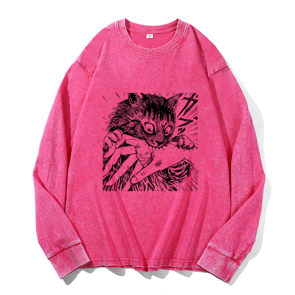 Vintage Cotton Wash Crewneck Sweatshirt