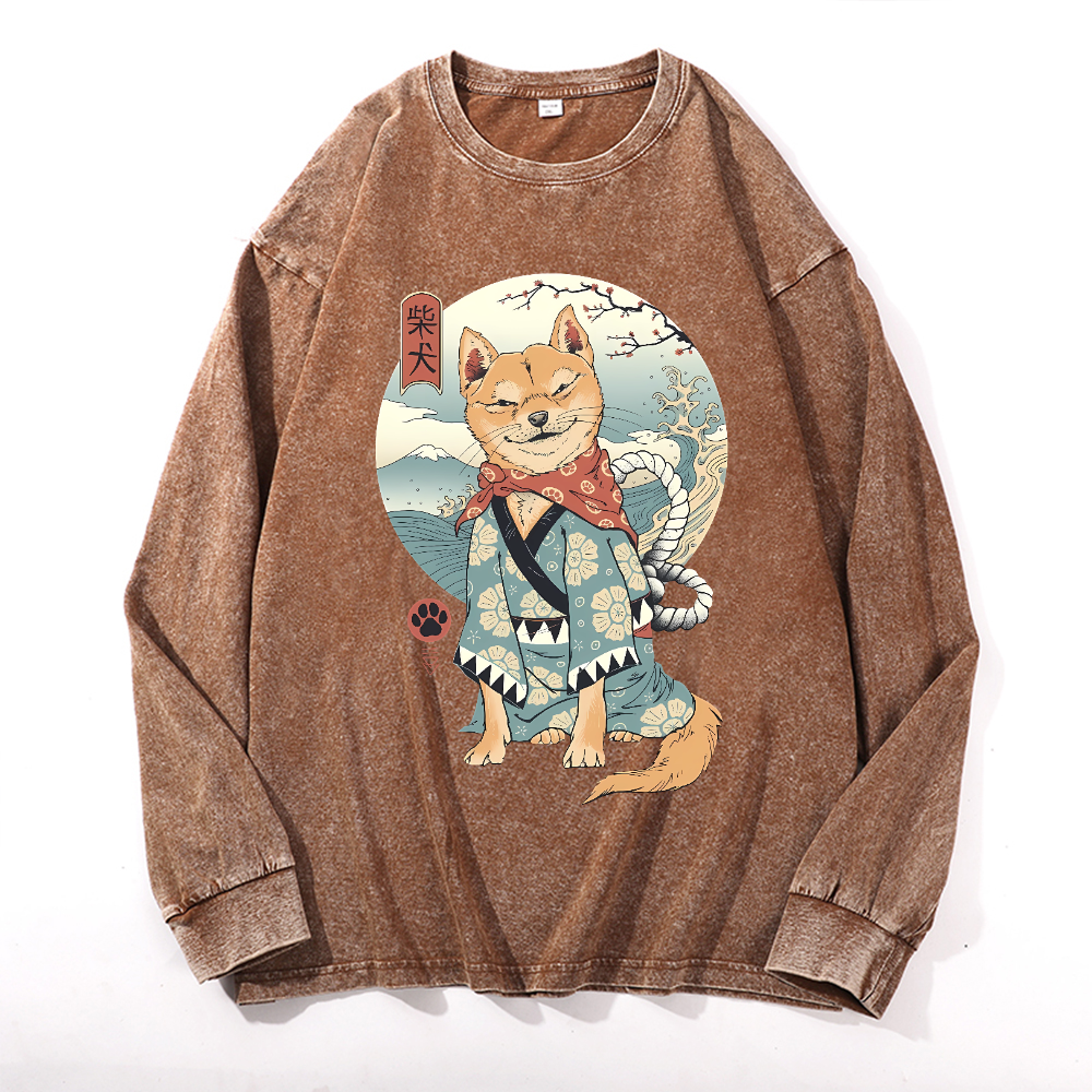 Vintage Cotton Wash Crewneck Sweatshirt
