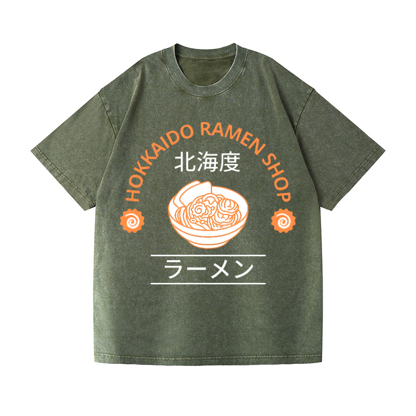 Hokkaido Ramen Shop Vintage Wash Japanese Design T-Shirt