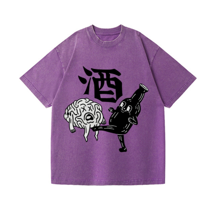 Drink Beer Vintage Wash Japanese Design T-Shirt