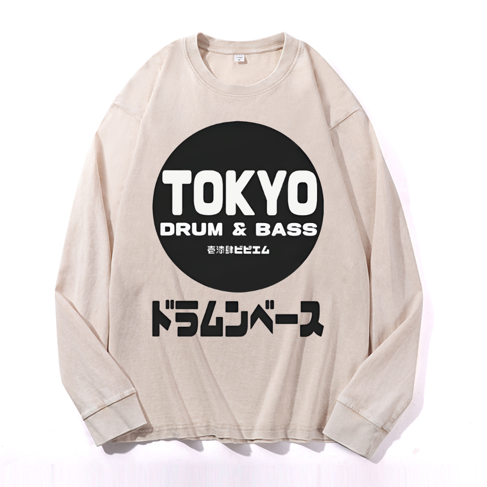 Tokyo Vintage Cotton Wash Crewneck Sweatshirt