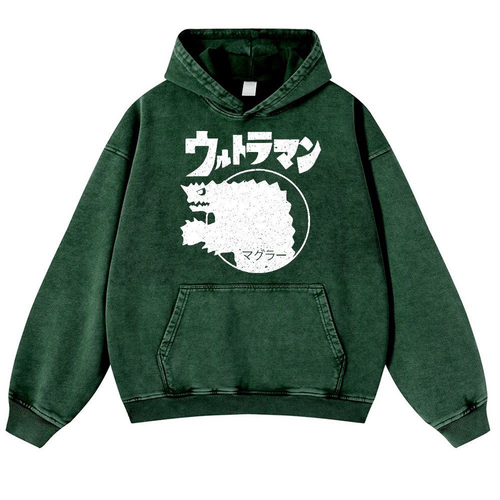Magular Monster Vintage Washed Thick Cotton Hoodie