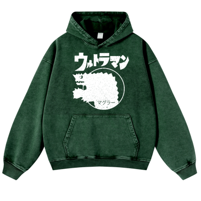 Magular Monster Vintage Washed Thick Cotton Hoodie