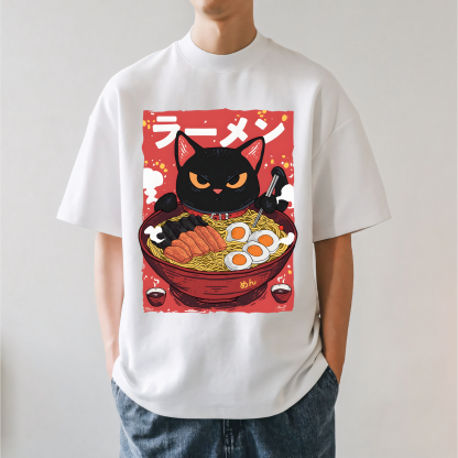 Cat Ramen Japanese Style Classic Tee