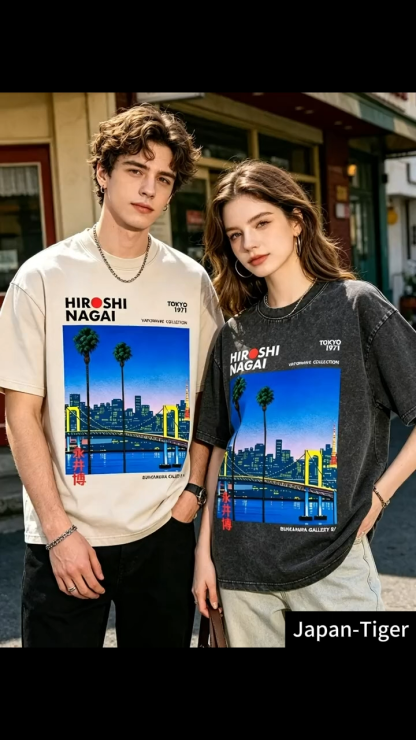 Hiroshi Nagai Vintage Wash Japanese Design T-Shirt 2605002984