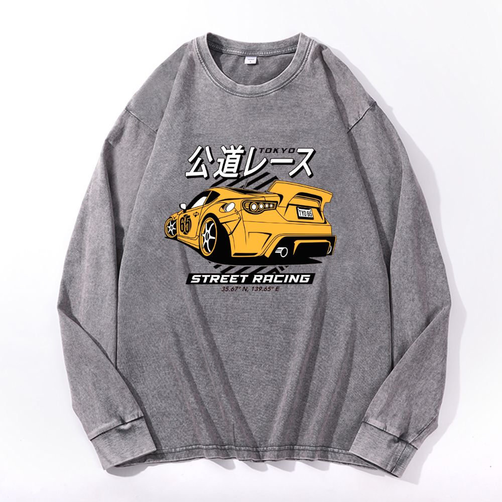 Vintage Cotton Wash Crewneck Sweatshirt