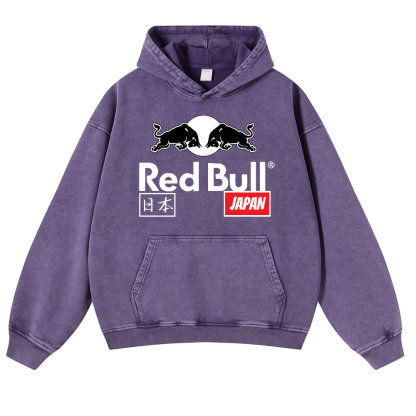 Red Bull Vintage Washed Thick Cotton Hoodie